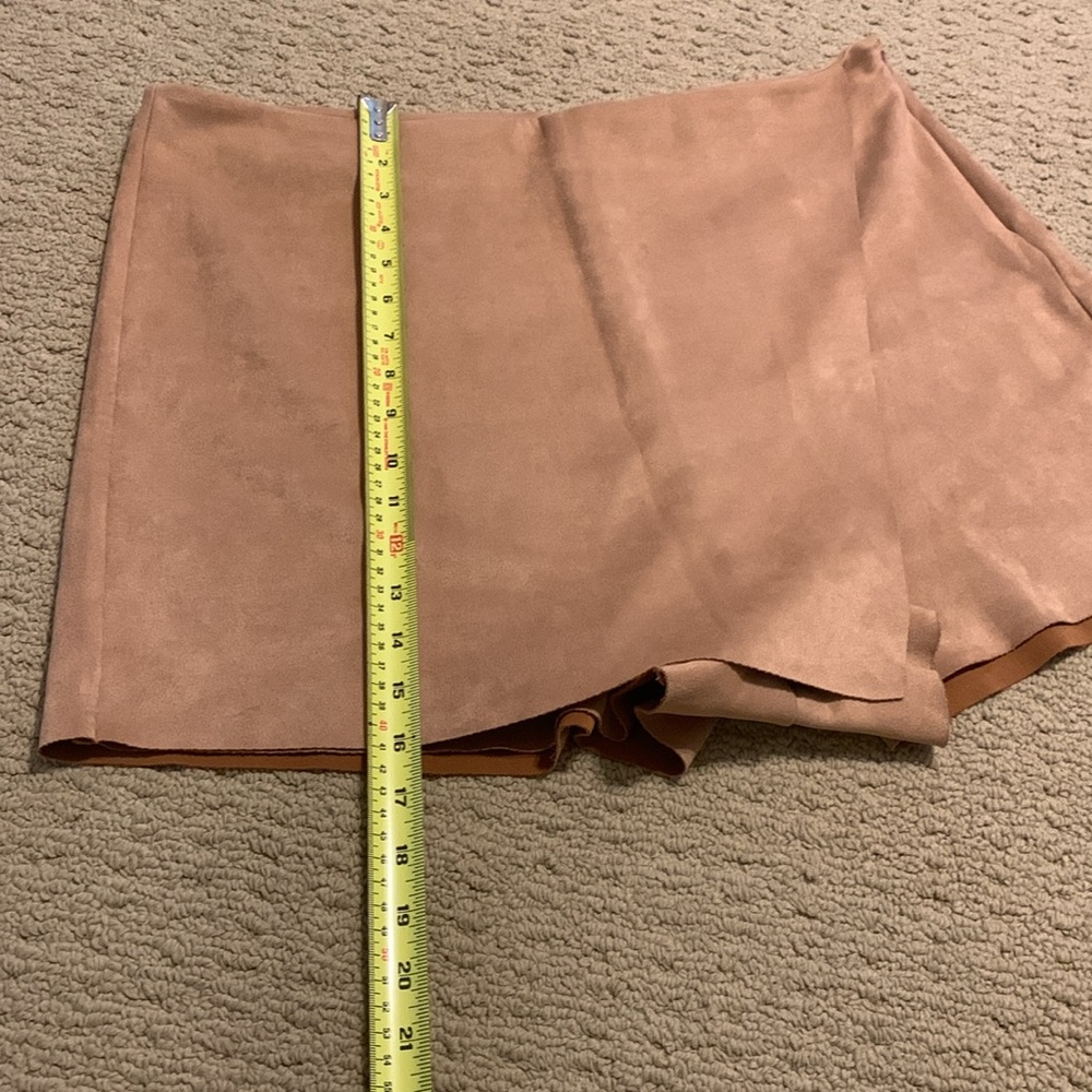 Forever 21 tan, faux suede, high waisted skort - Picture 7 of 9